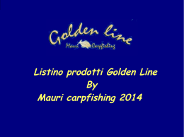 Listino prodotti Golden Line By Mauri carpfishing 2014