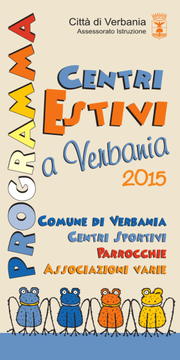 Opuscolo centri estivi 2015