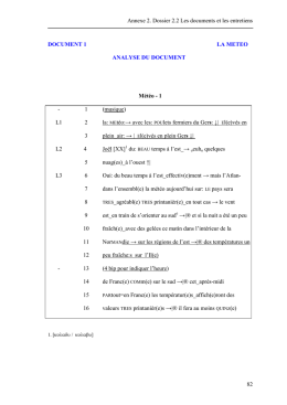 La m&eacute;t&eacute;o