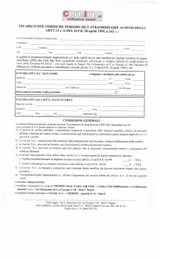 incarico per verifiche periodiche e straordinarie ai sensi