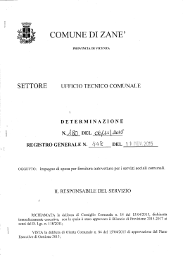 det 448 - Comune di Zanè