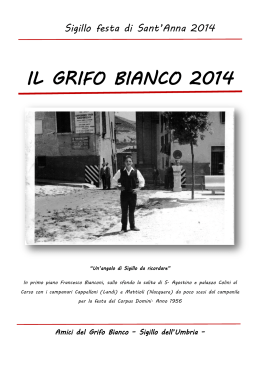IL GRIFO BIANCO 2014 - "amici del grifo Bianco".