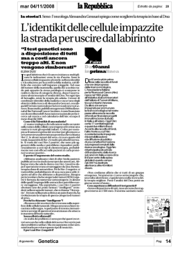 L`identikit delle cellule impazzite la strada per uscire dal labirinto