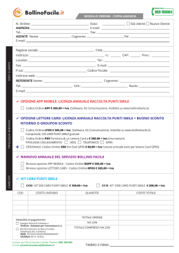 scarica il modulo ordine e condizioni di contratto
