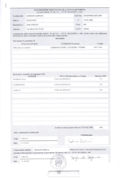 Il sottoscritto BARBONI SABRINA Ced.Fisc