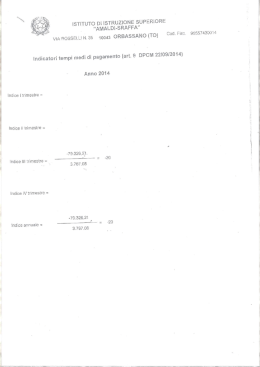 Indicatori Tempi Pagamenti 2014