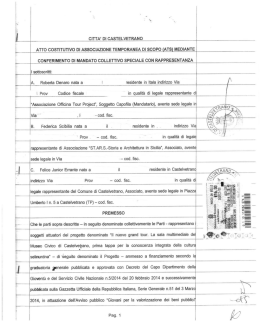 rep. n. 8398 - Comune di Castelvetrano Selinunte