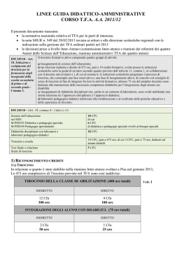 Linee guida didattico-amministrative