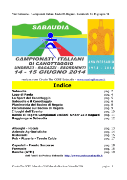 Sabaudia Media Guide - Federazione Italiana Canottaggio