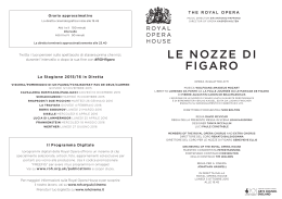 LE NOZZE DI FIGARO - Royal Opera House