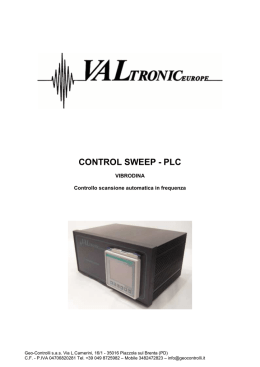 MANUALE CONTROL SWEEP