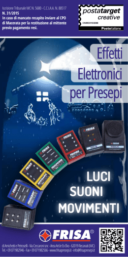 SUONI LUCI MOVIMENTI
