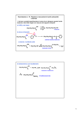 Reazioni e meccanismi di acidi carbossilici e derivati.