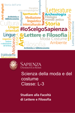 Manifesto degli studi - Corsi di laurea e laurea magistrale 2015-2016
