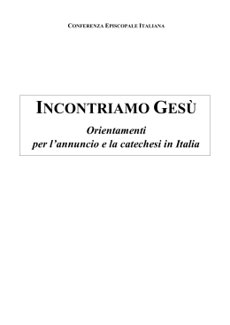 INCONTRIAMO GESÙ - Chiesa Cattolica Italiana