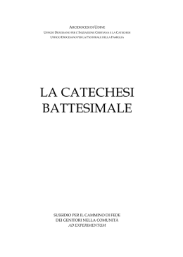 Sussidio "La catechesi battesimale"