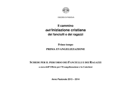 Schede per i ragazzi primo tempo prima