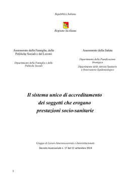 Il sistema unico di accreditamento dei soggetti che erogano