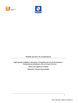 Modello operativo di accreditamento degli operatori pubblici