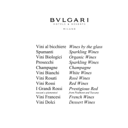vini rosati - Bulgari Hotels & Resorts