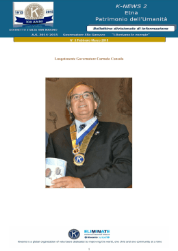 Luogotenente Governatore Carmelo Cunsolo - Kiwanis