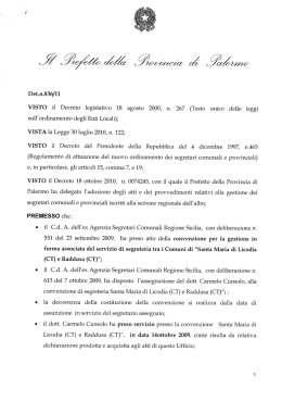 Det.n.836/11 - Agenzia Autonoma Gestione Albo Segretari Comunali