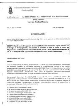 Area Foreste - Comunità Montana "Alburni"