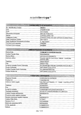 Nr. Identiﬁcativo Ordine 963912 CIG XSZOBEADZB CUP non inserito
