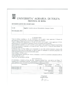 UNIVERSITA` AGRARIA DI TOLFA - Universit&agrave; Agraria di Tolfa