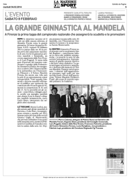 La grande ginnastica al Mandela