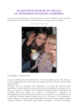 Il caso Ruby, ennesima vergogna per Berlusconi!