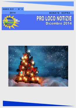 Giornalino Dicembre 2014 - Pro Loco Bonate Sopra, Ghiaie e