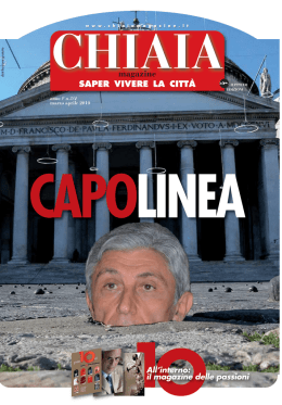 magazine SAPER VIVERE LA CITT&Agrave;