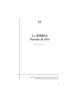 LA BIBBIA Parola di Dio 13