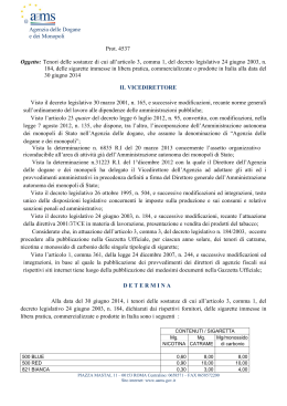 Determinazione direttoriale 2014/4537/DAC/CTL