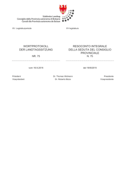 Wortprotokoll - S&uuml;dtiroler Landtag