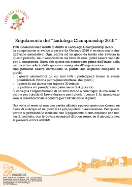 Regolamento del “Ludolega Championship 2010”