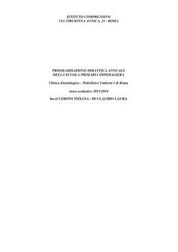 La programmazione didattica a.s. 2015/2016