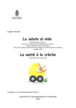 La sant&eacute; &agrave; la cr&egrave;che