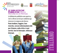 ITALIANO - Biblioteca San Giorgio, Pistoia