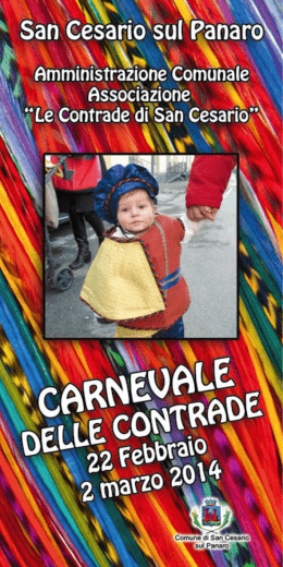 Il Carnevale 2014 - Comune di San Cesario sul Panaro