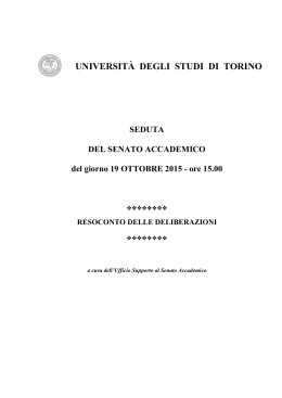 Resoconto - Università degli Studi di Torino