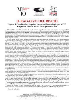 IL RAGAZZO DEL RISCIÒ - Teatro Regio di Torino