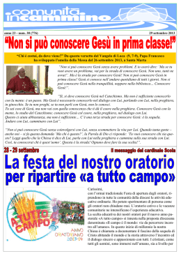 &ldquo;Chi &egrave; costui, da dove viene?&rdquo; Da questo versetto del Vangelo di
