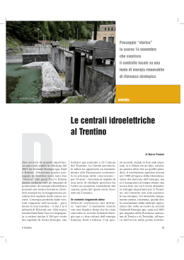Le centrali idroelettriche al Trentino