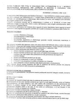 laureati in medicina e chirurgia - Azienda Ospedaliera Santi Antonio
