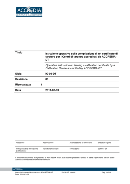 IO-09-DT Rev. 00 - Istruzione operativa sulla