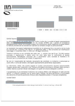 Leggi la lettera INPS