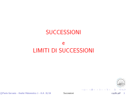 SUCCESSIONI e LIMITI DI SUCCESSIONI