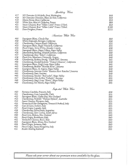 Wine List